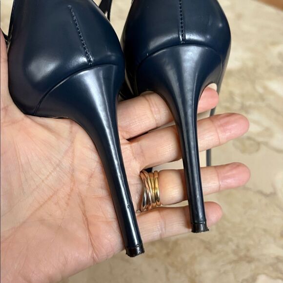 J. Crew Glossy Leather Stiletto Pumps Heels with Ankle Straps - Picture 11 of 15